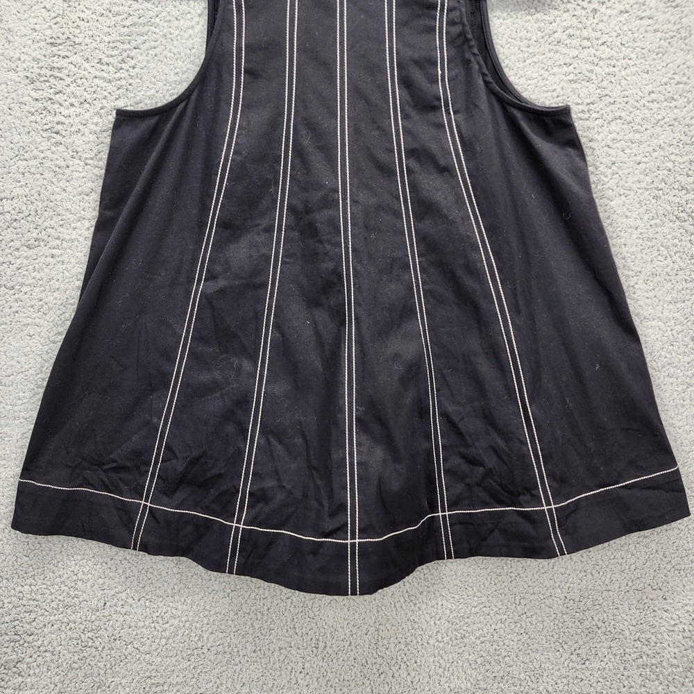 Maeve Black Mock Neck Sleeveless High Neck Stitch Detail A-Line Top Size Small‎ - Picture 9 of 12